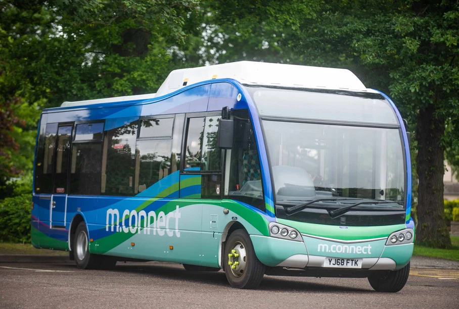 A new electric bus launch in moray, Scotland