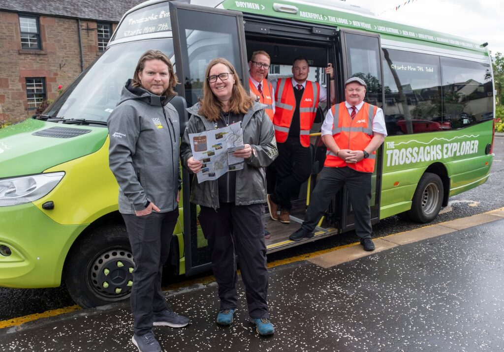 Tactran Trossachs bus with happy people